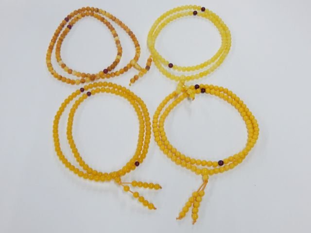 Four Yellow Amber Necklaces (1 of 1)