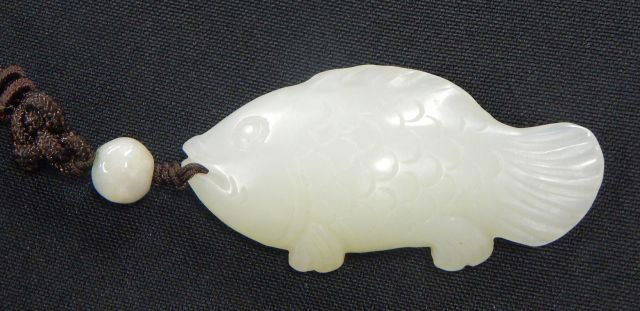 White Jade Fish Carving (1 of 2)