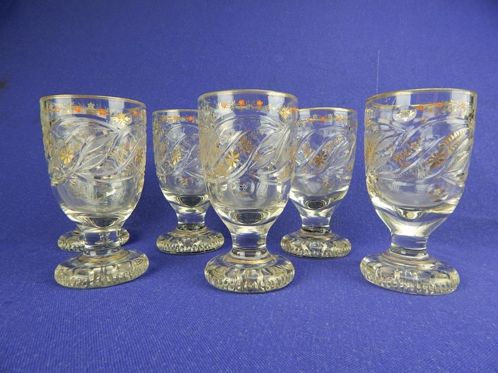 Six Bohemian Enameled Glasses (1 of 5)