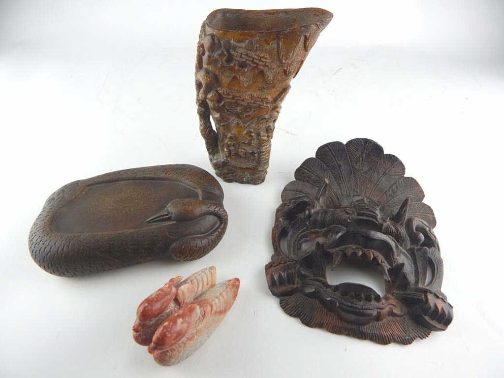 Four Carved Chinese Pieces (1 of 5)