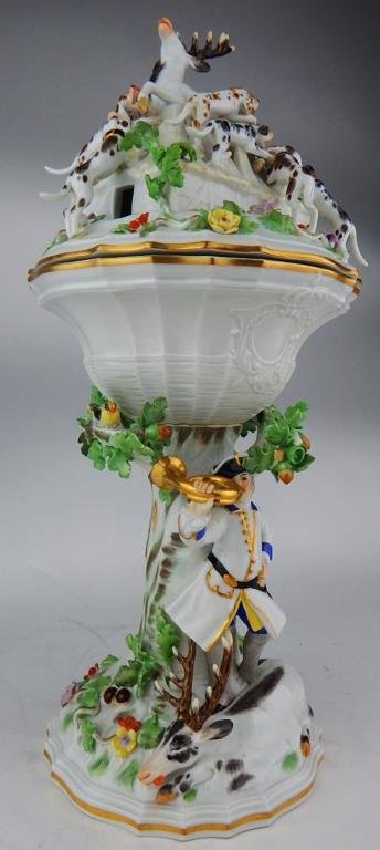 Tall Meissen Porcelain Covered Hunting Cup (1 of 8)