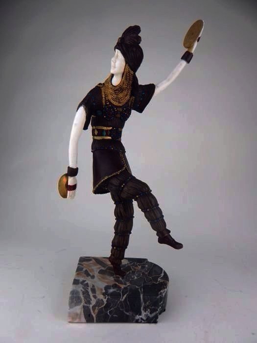 After Chiparus Bronze and Polychrome Sculpture (1 of 4)