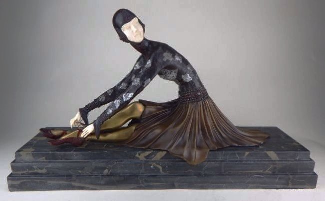 After Chiparus Bronze and Polychrome Sculpture (1 of 6)