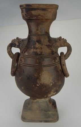 Chinese Clay Double-Ringed Handled Vessel (1 of 6)