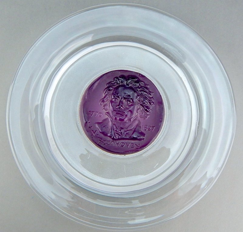 Daum Nancy Pate de Verre Beethoven Plate (1 of 4)