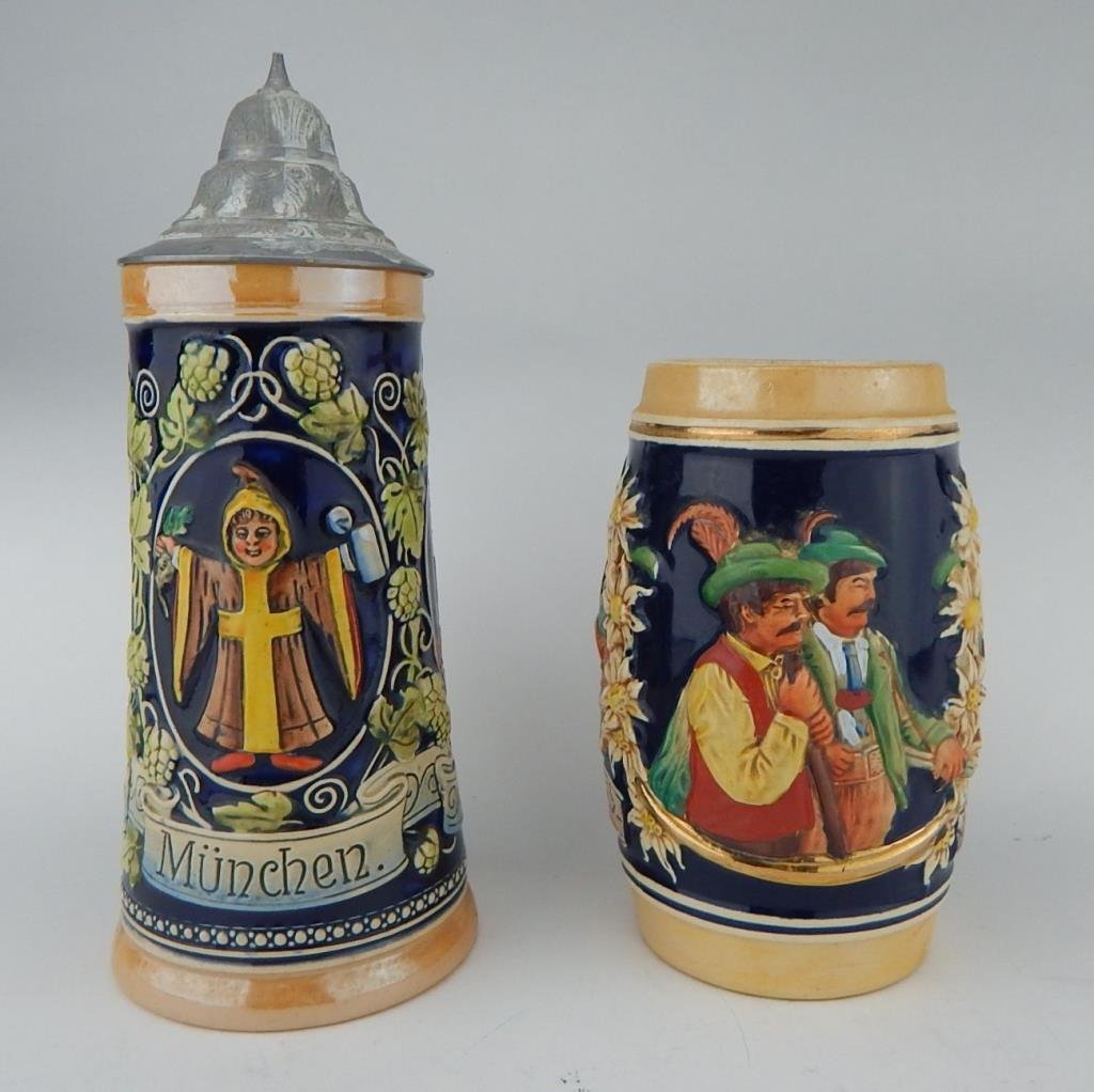 Two German Porcelain Steins (1 of 3)