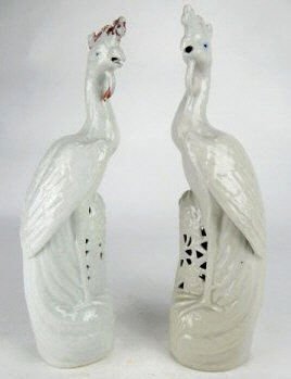 Pair of Chinese Porcelain Phoenix Birds (1 of 6)