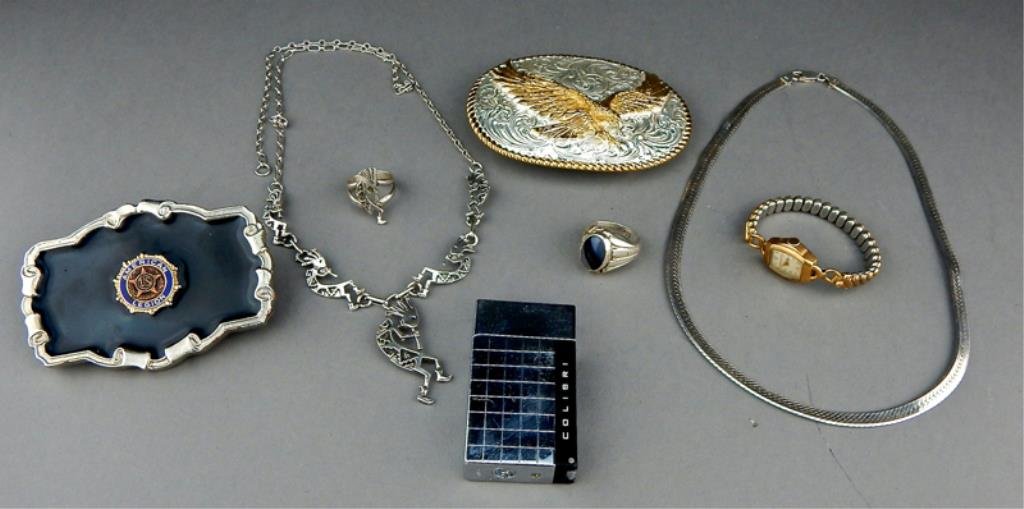 Sterling Silver Jewelry, Lighter & Belt Buckles (1 of 9)