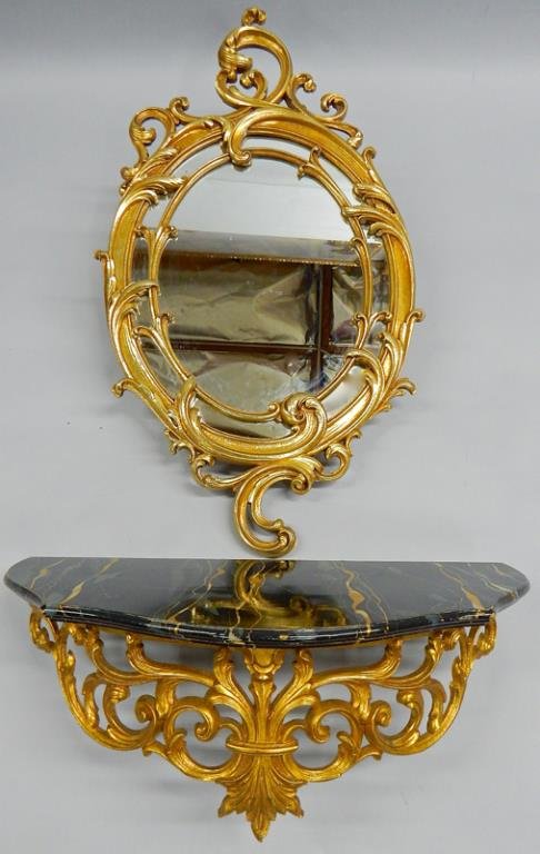 Gilt Mirror and Wall Stand (1 of 6)
