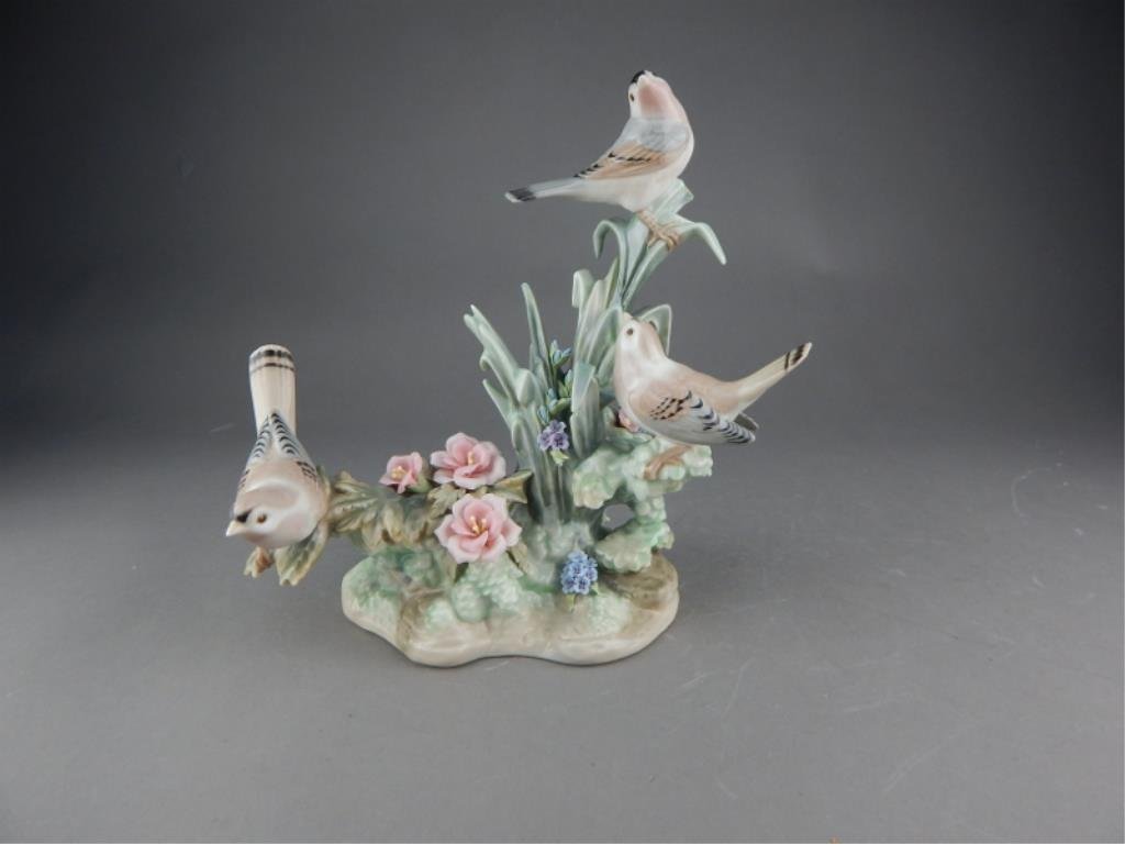 Large Lladro Birds on Flowering Plant (1 of 5)