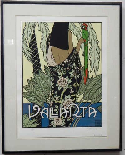 Framed Lithograph: Pencil signed and numbered 11/50 in bottom right corner is printed "Mario Uribe 1980", measuring 30" x 24" with frame. Estimate $50 - $100 Starting Bid $10