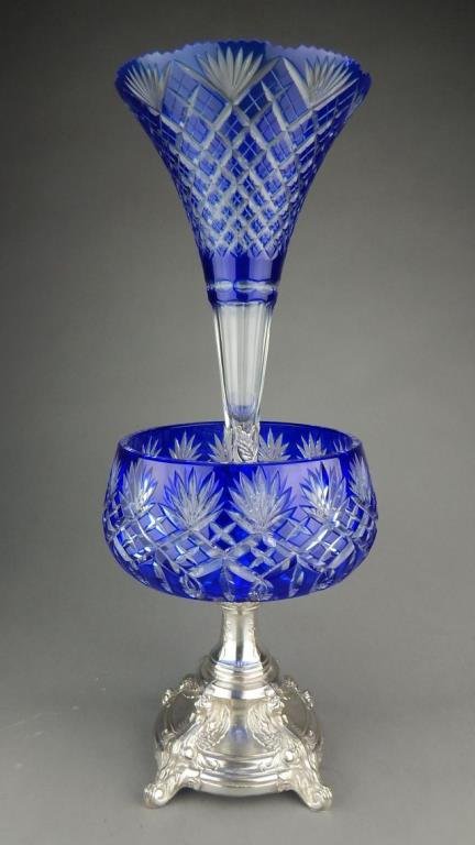 Baccarat Cobalt Blue Crystal Epergne (1 of 7)