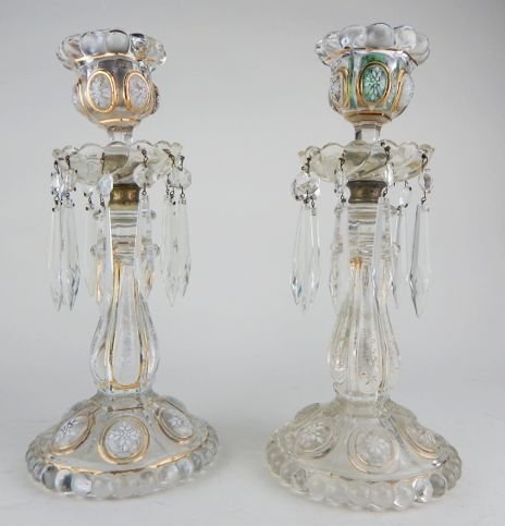 Pair of 19th Century Baccarat Candle Holders (1 of 6)