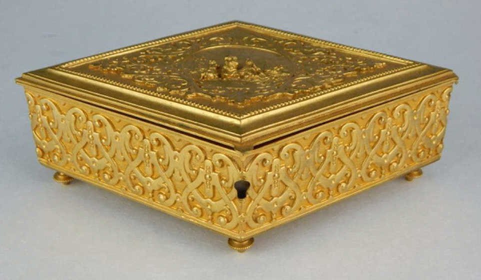 19th Century French Dore Bronze Box (1 of 7)