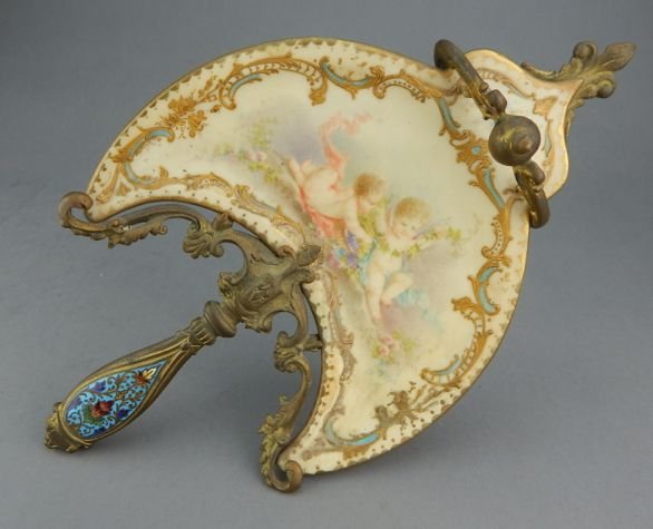 Gilt Bronze, Champleve & Porcelain Card Holder (1 of 7)