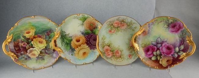 Four Hand Painted Porcelain Serving Plates (1 of 5)