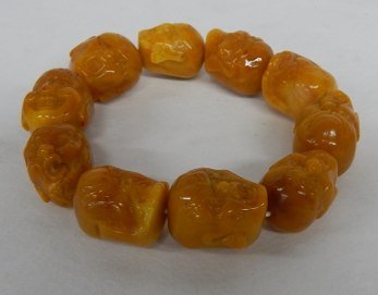 Carved Amber Bracelet (1 of 2)