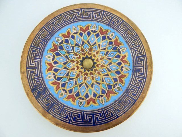 Champleve Enamel Pedestal Dish (1 of 5)