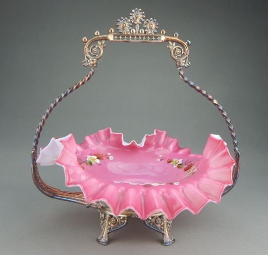 Rogers Victorian Hand Painted Brides Basket (1 of 7)