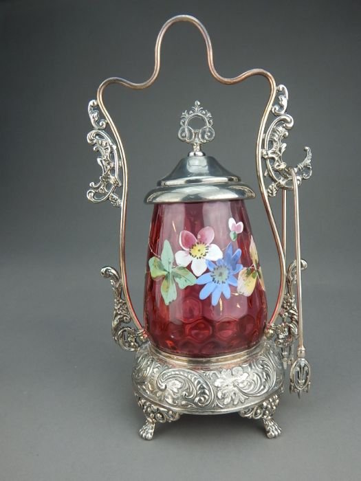 Benedict Victorian Coin Dot Glass Pickle Castor (1 of 7)