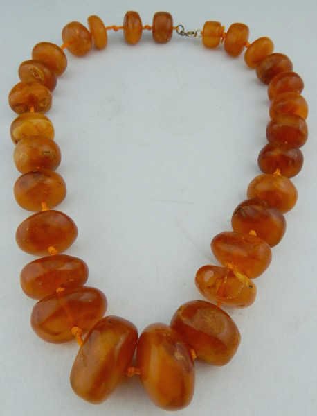 Antique Amber Bead Necklace (1 of 3)