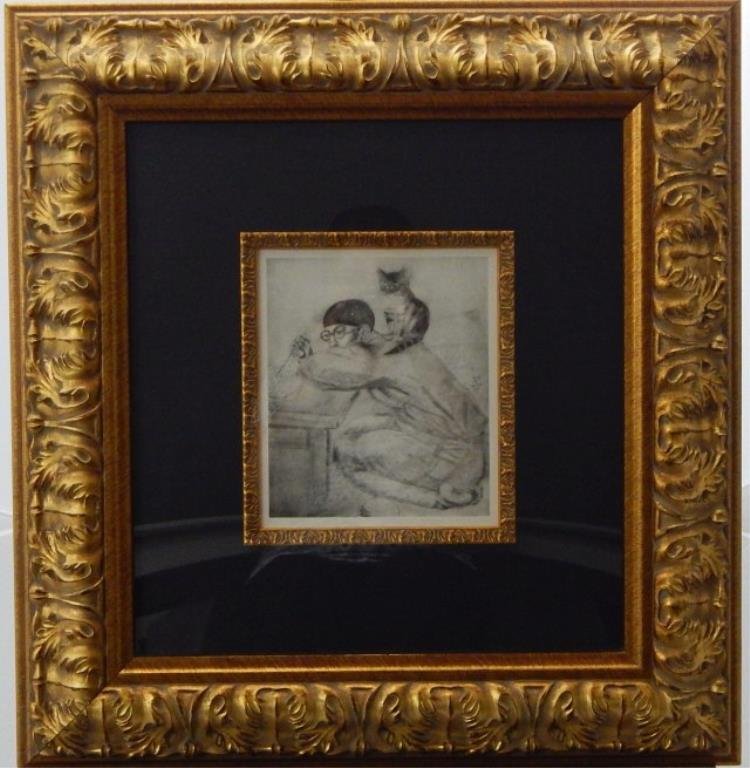 (146) Leonard Tsuguharu Foujita "Self Portrait" (1 of 3)