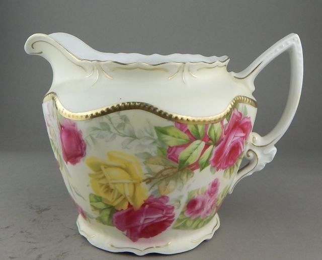 JSV German Hand Painted Porcelain Pitcher (1 of 5)
