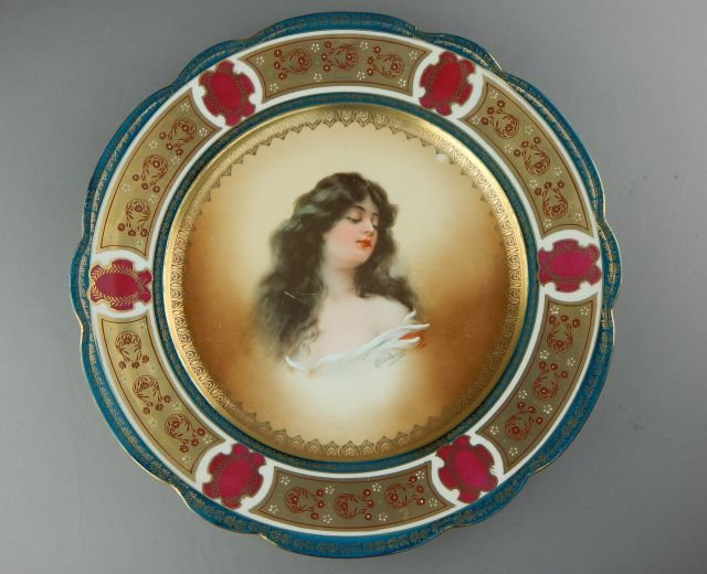 Royal Vienna Hand Painted Porcelain Portrait Plate (1 of 5)