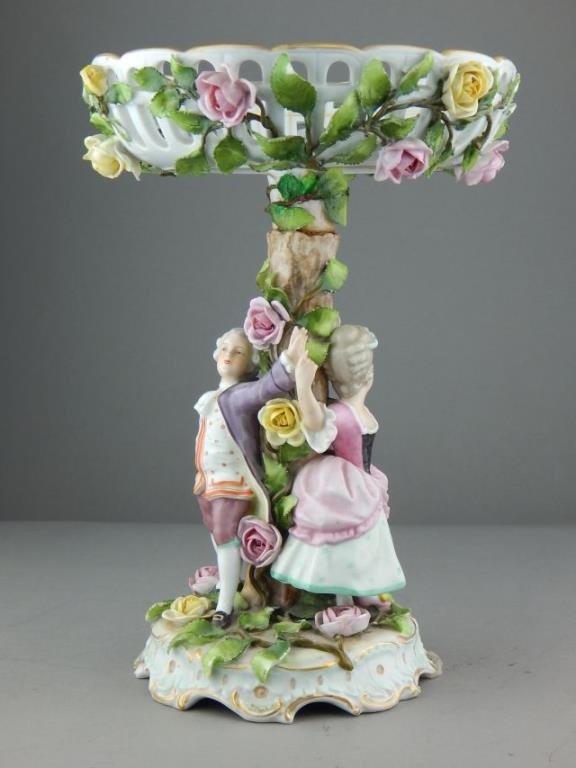 German Porcelain Hand Painted Figural Centerpiece (1 of 8)