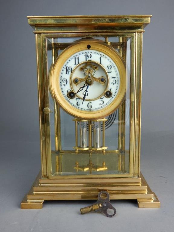 Open Escapement Crystal Regulator Clock (1 of 4)