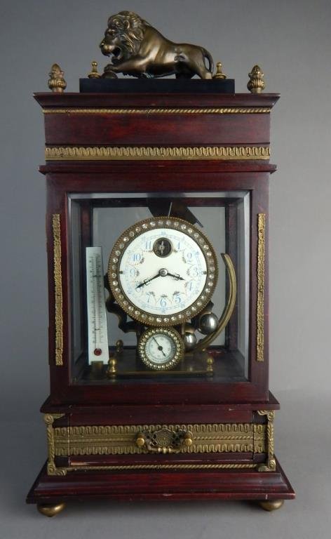 Gilt Bronze & Wood 8 Day Rolling Ball Clock (1 of 7)