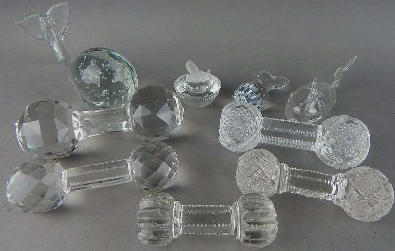 Cut Crystal Knife Rests, Whales & Covered Salt (1 of 6)