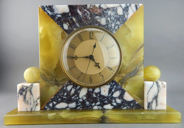 Whitehall Hammond Marble Art Deco Electric Clock (1 of 4)