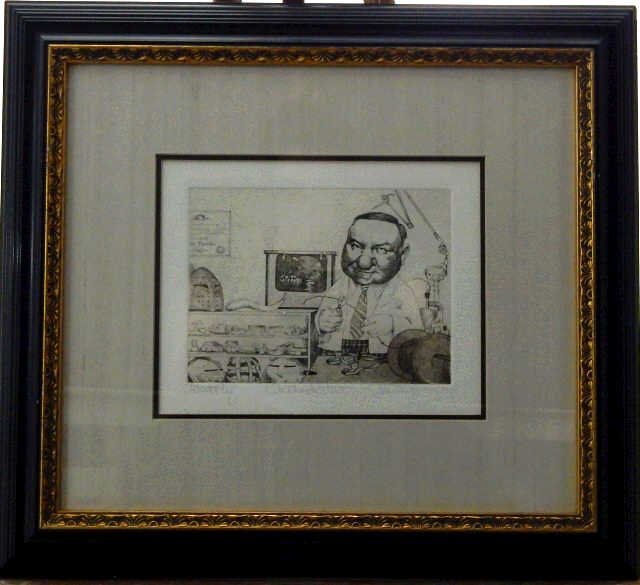 (158) Charles Bragg "Orthodontist" Etching (1 of 4)