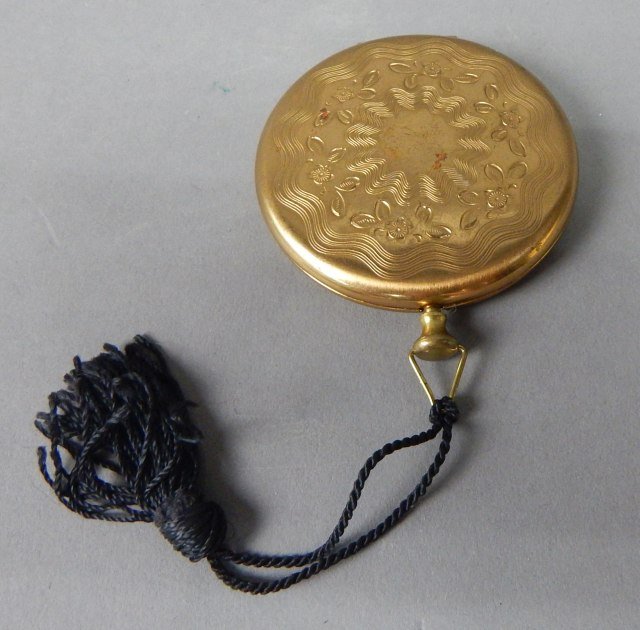 Zell Fifth Avenue Gold Finish Antique Compact (1 of 4)