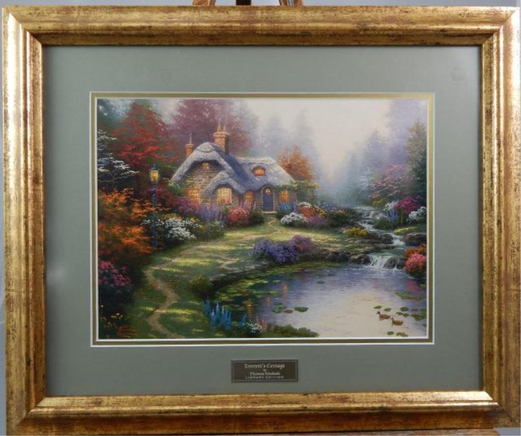 (452) Thomas Kinkade "Everett's Cottage" (1 of 2)