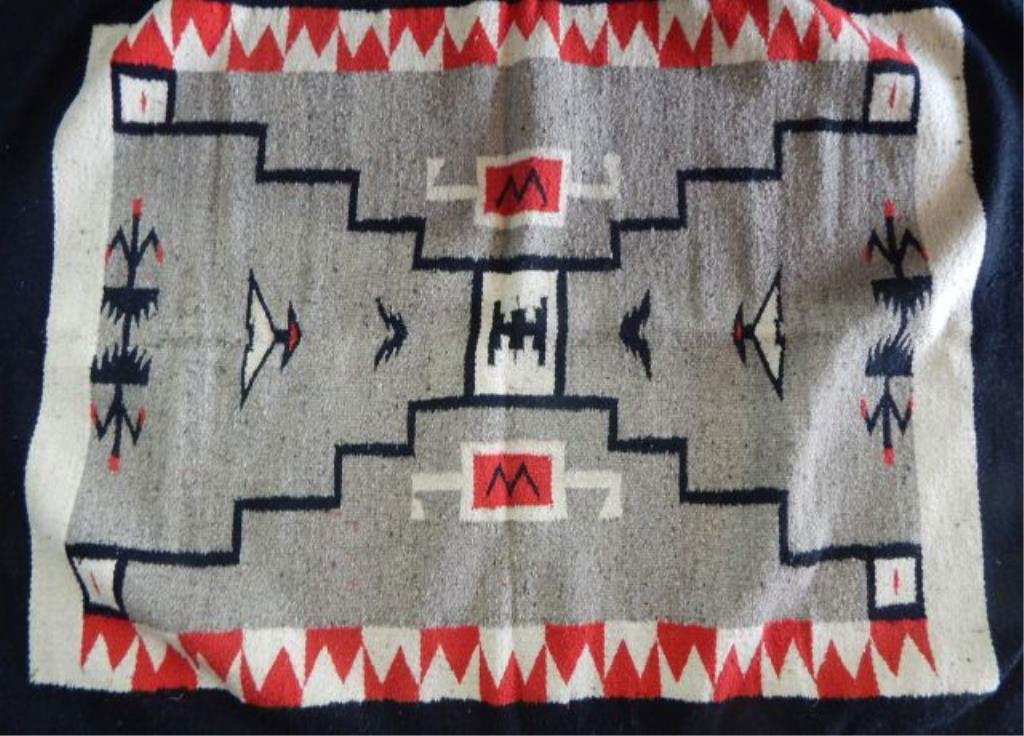 Navajo Storm Pattern Handwoven Rug (1 of 3)