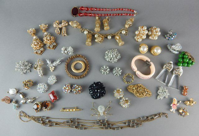 Fifty-Seven Piece Vintage Costume Jewelry (1 of 8)