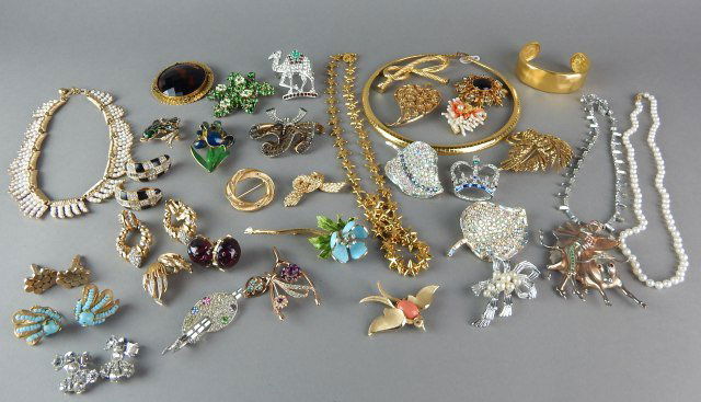 Forty-Two Piece Vintage Designer Costume Jewelry (1 of 5)