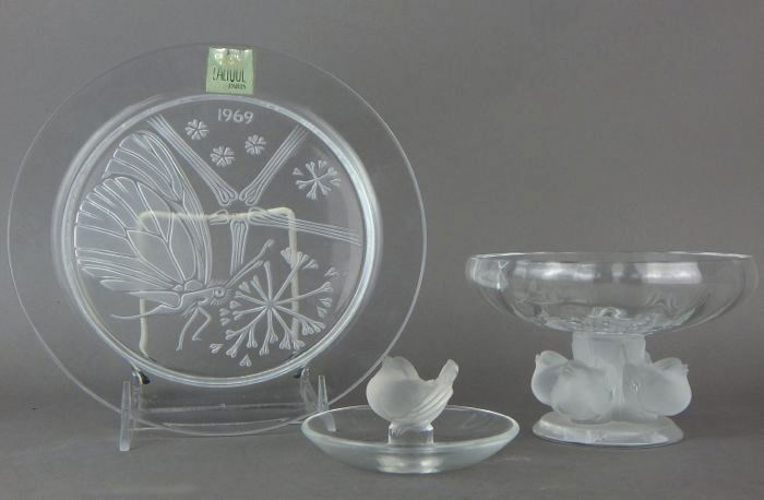 Lalique Crystal Candy Dish, Ring Holder and Plate (1 of 6)
