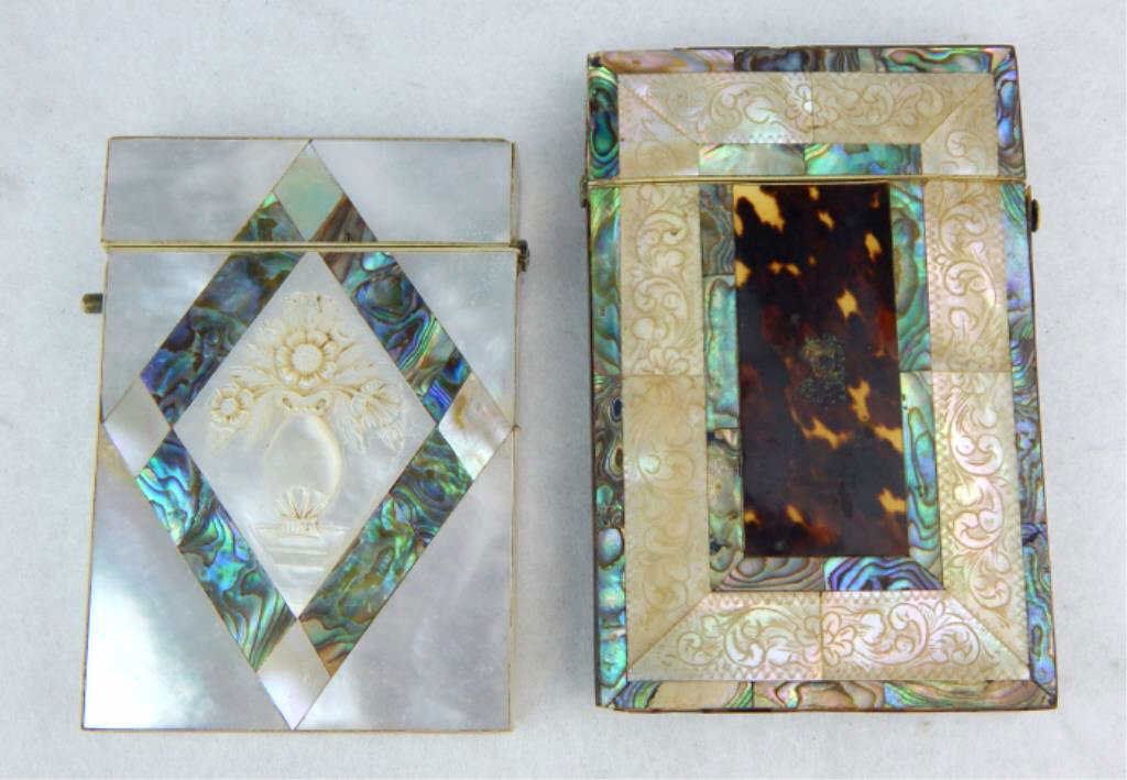 Mother of Pearl and Tortoise Shell Card Cases (1 of 3)
