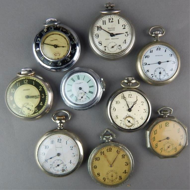 Nine Pocket Watches For Parts (1 of 5)