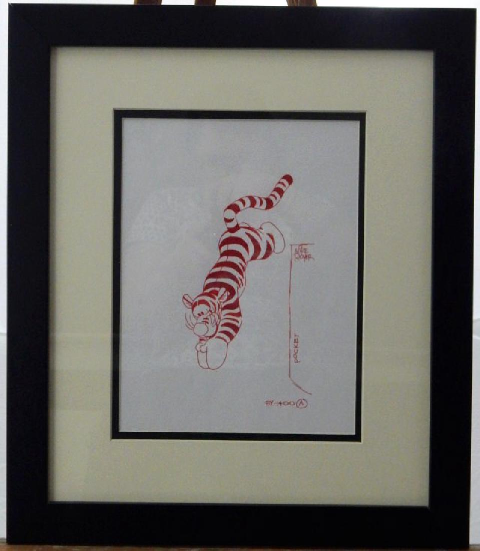 (244) Mike Royer "Tigger Diving" Drawing (1 of 2)