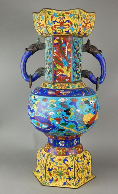 Large Chinese Cloisonne Vase (1 of 7)