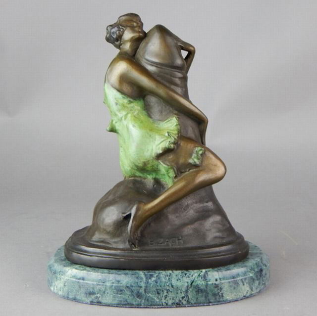 Erotica Bronze on Green Marble Base (1 of 7)