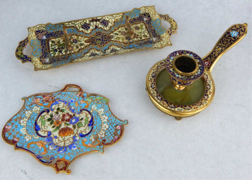 Champleve Candle Holder, Trinket and Pen Tray (1 of 8)