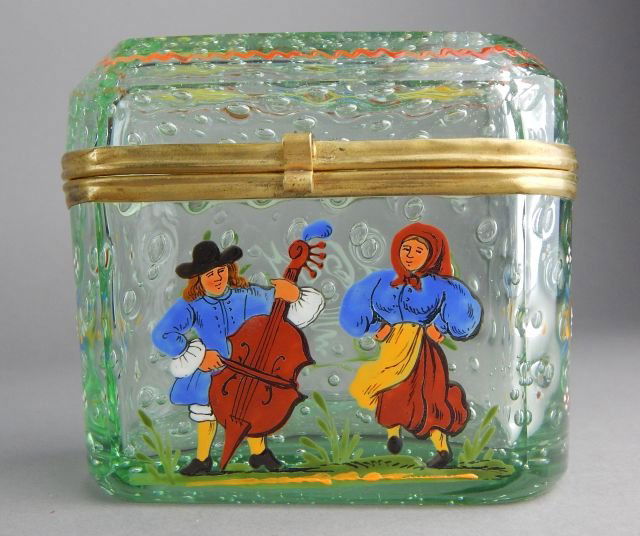 Vintage Enameled Glass Sugar Box (1 of 6)
