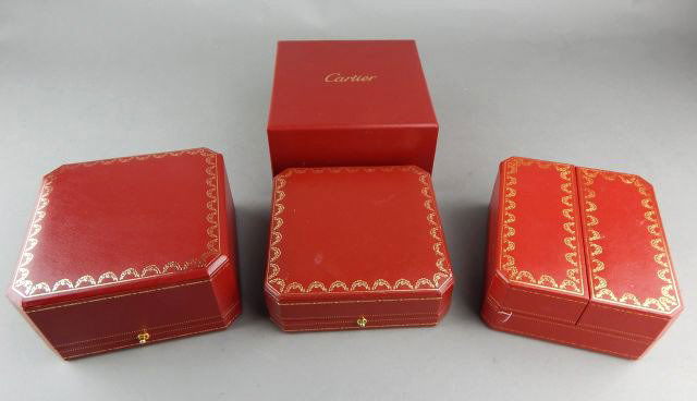 Three Empty Red Cartier Boxes (1 of 3)