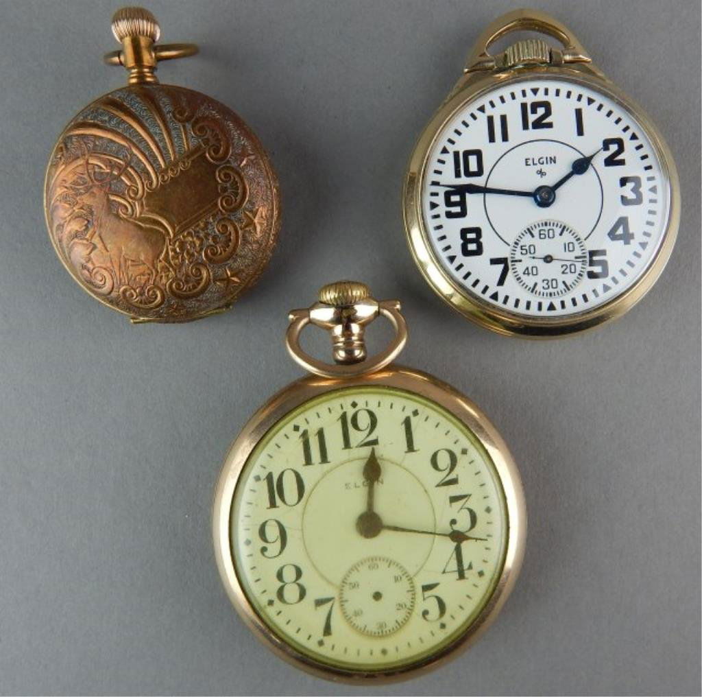 Three Old Elgin Pocket Watches (1 of 5)