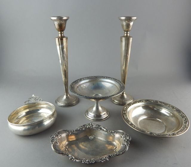 Sterling Candle Sticks, Compote, & Candy Dishes (1 of 6)